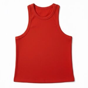 Maeve Cropped Racerback Tank - Medium Orange